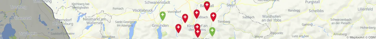 Kartenansicht für Apotheken-Notdienste in der Nähe von Kirchdorf an der Krems (Kirchdorf, Oberösterreich)